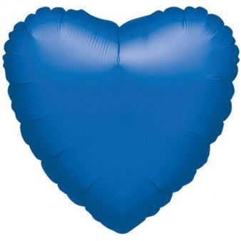 Balon foliowy "Serce - met.niebieski" 43 cm