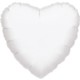 Balon foliowy  Serce  metalik biały  43 cm