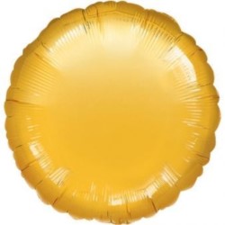 Balon, foliowy met, okrągły - złoty