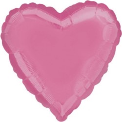 Balon foliowy, pudrowy róż - serce