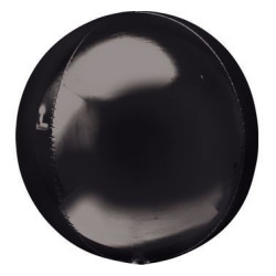 Balon, foliowy 15"ORBZ - kula czarna