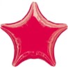 Balon foliowy gwiazdka metalik - czerwony 43 cm