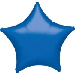 Balon foliowy gwiazdka metalik - niebieski 43 cm