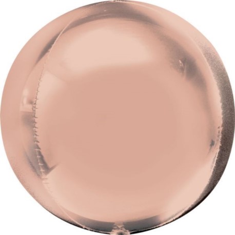 Balon, foliowy 15" ORBZ - kula, różowe złoto