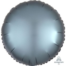 Balon foliowy satyna "Steel Blue" 43 cm 1 szt.