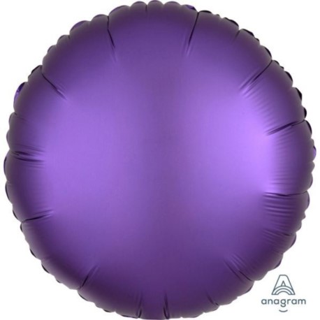 Balon foliowy satyna, fiolet 43 cm, 1 szt.