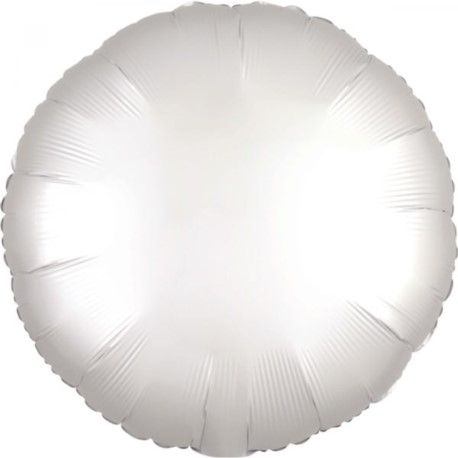 Balon foliowy okrągły, "Satin Luxe White"