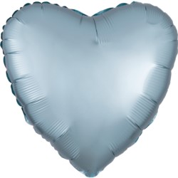 Standard Satin Luxe Serce pastelowy-niebieski 43cm