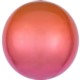 Balon, foliowy 15" ORBZ - kula,czerwony i pomaranc
