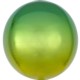 Balon, foliowy 15" ORBZ - kula, zólty i zielony