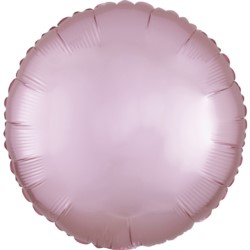 Okrągły Standard Satin Luxe  pastelowy-rozowy 43cm