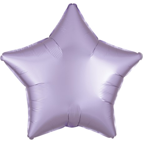 Standard Satin Luxe, pastelowy-lila, gwiazda, 43cm
