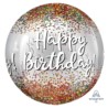 Balon foliowy Orbz Happy Birthday z confetti