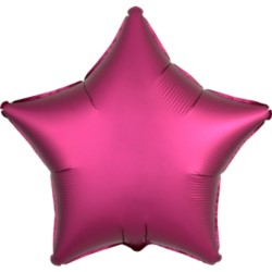 Balon foliowy satynowy gwiazda magenta 43cm
