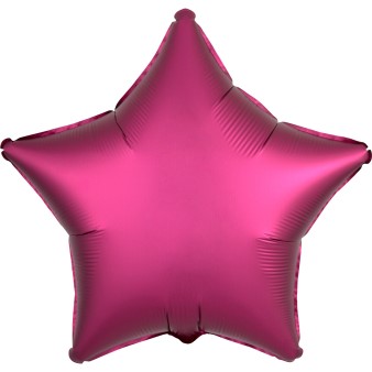 Balon foliowy satynowy gwiazda magenta 43cm