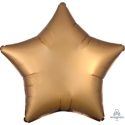 Balon foliowy satynowy gwiazda złota 43 cm