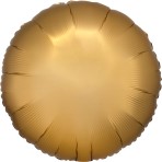 Balon foliowy satynowy okrągły złota 43 cm