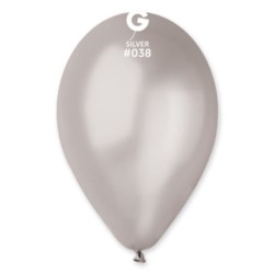 Balon GM110 metal 12"- "srebrny"/ 100szt.