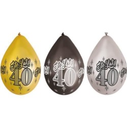 Balony Premium "40 Sto Lat!", metaliczne,12"