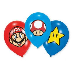 Balon 11" Super Mario 4 C 6 szt.