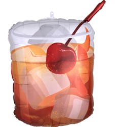 Balon foliowy Drink z wisienką 45 x 58 cm