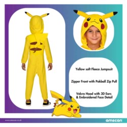 Kostium dla dzieci Pokemon Pikachu Suit Boy 6 - 8
