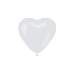 Balon CR pastel "serce bez nadruku" - "biały"