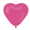 Balon CR pastel "Serce bez nadruku" - "ciemnoróżow