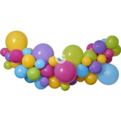 Girlanda balonowa DIY Kolorowa, 65 balonów + taśma