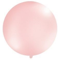 Balon 1 m, okrągły Metallic j.różowy 1 szt.