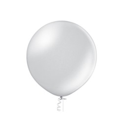 Balon okrągły 60cm, Metalic Silver 1szt.
