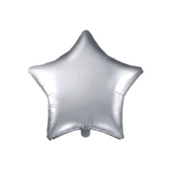 Balon foliowy Gwiazdka, 48cm, srebrny 1 szt.