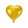 Balon foliowy Serce, 45cm, złoty 1 szt.