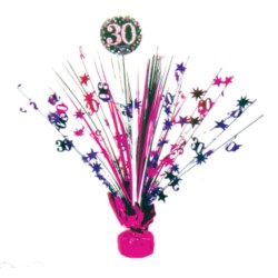 Dekoracja na stol 30 różowa  folia / papier 45,7cm