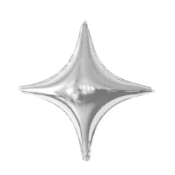 Balon foliowy Gwiazdka srebrny 66x68cm