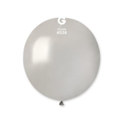 Balony GM150 metal 19 cali - srebro/5 szt.
