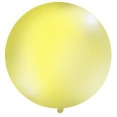 Balon 1m, okrągły, Pastel żółty, 1 szt.