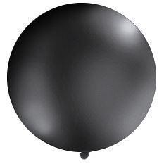 Balon 1m, okrągły, Pastel czarny, 1 szt.