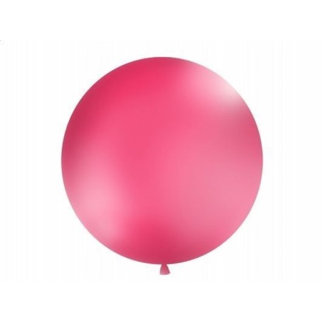 Balon 1m, okrągły, Pastel fuksja 1 szt.