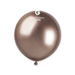 Balony GB150 shiny 19 cali - różowo-złote/ 25 szt.