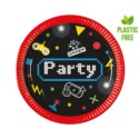 Talerzyki papierowe Gaming Party, 20cm, 8 szt. (pl