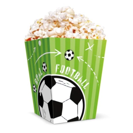 Pudełko na popcorn Football 12,5x8,5cm 6szt.