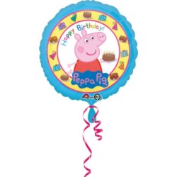 Balon, foliowy "Świnka Pepa Happy Birthday"