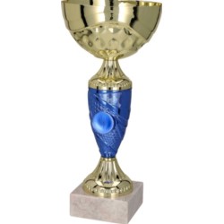 Puchar metalowy złoto-niebieski T-M 9058G