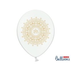 Balony 30 cm IHS Metalic Pure White 6 szt.