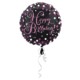 Balon foliowy HB różowo-czarny 43cm