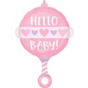 Balon foliowy grzechotka Baby Gir 43cm x 60cm