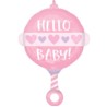 Balon foliowy grzechotka Baby Gir 43cm x 60cm