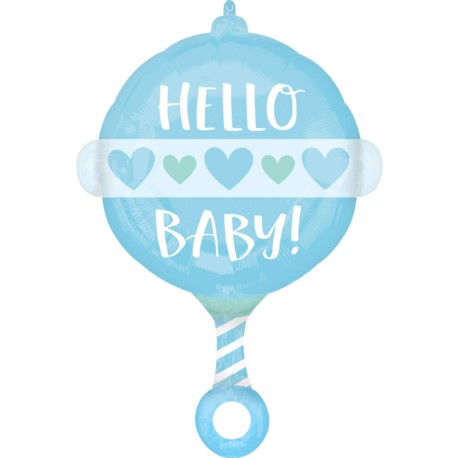 Balon foliowy grzechotka Baby Boy 43cm x 60cm