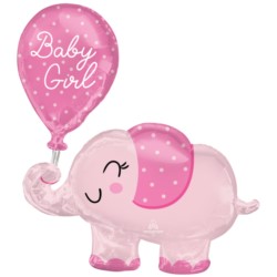 Balon foliowy słonik Baby Girl  73 x 78 cm